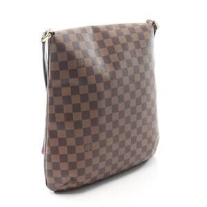 Louis Vuitton Brown Damier Shoulder Bag Leather Musette Canvas